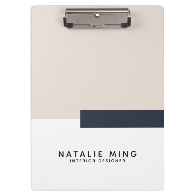 Simple Modern Geometric pastel Clipboard (Front)