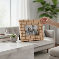 Simple Modern Geometric Pattern Wooden