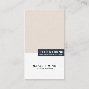 Simple Modern Geometric Referral Card