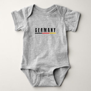 Simple Modern Germania Germany Art Letter Souvenir Baby Bodysuit