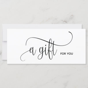 Simple & Modern Gift Certificate Gift Card