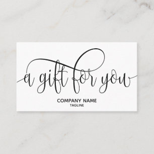 Simple & Modern Gift Certificate Gift Card