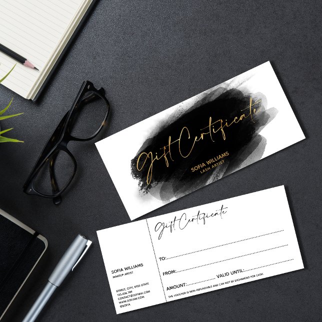 Simple Modern Gift Certificate Gift Card add logo (Creator Uploaded)