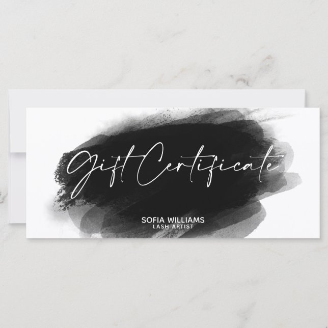 Simple Modern Gift Certificate Gift Card add logo (Front)