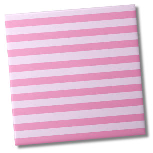 Simple Modern Girly Pink Stripe Pattern Tile