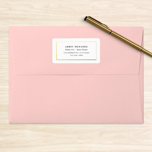 Simple Modern Gold Business Label Stickers (Creator Uploaded)