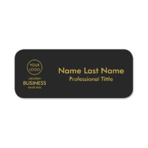 Simple Modern Gold Business Logo Black