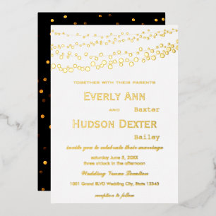 Simple Modern Gold Galaxy Wedding    