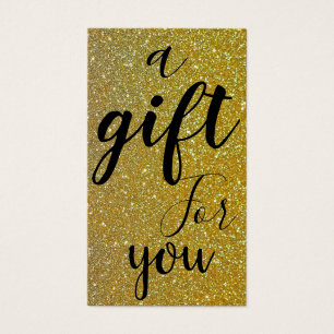 Simple & Modern Gold Glitter Business Gift