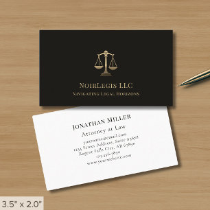 Simple Modern Gold Justice Scales Business Card