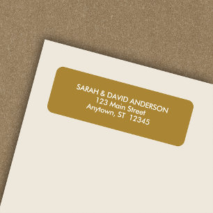 Simple Modern Gold Return Address Label
