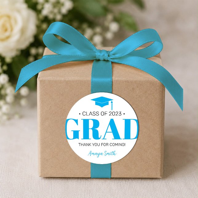 Simple Modern GRAD Graduation Gift Sticker (Creator Uploaded)