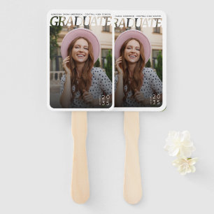 Simple Modern Graduate Photo Graduation Party Hand Fan