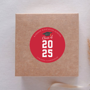 Simple Modern Graduation 2025 Grad Party Classic Round Sticker