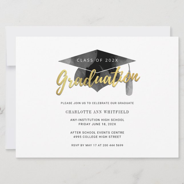Simple Modern Graduation 2025 Party Invitation (Front)