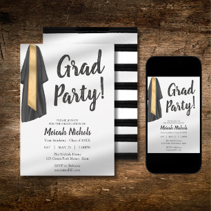 Simple Modern Graduation High School ColIege Invitation