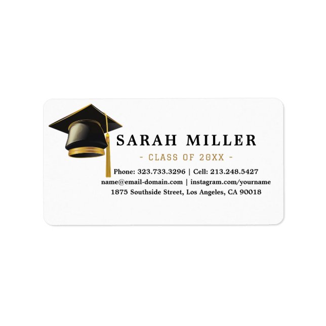 Simple Modern Graduation Label (Front)