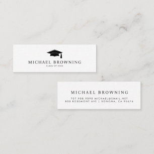 Simple Modern Graduation Name Card Insert
