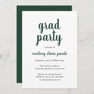 Simple Modern Graduation Party Invitation