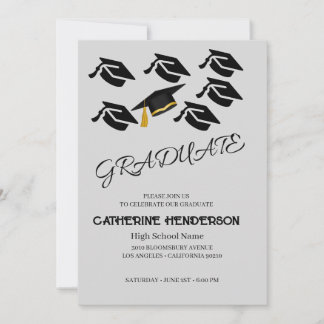 Simple Modern Graduation Party Invitation