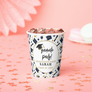 Simple Modern Graduation Party Paper Cups