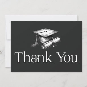 Simple Modern Graduation Thank You Invitation