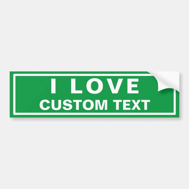 Simple Modern green Bumper Sticker (Front)