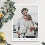 Simple Modern Green Script Photo Wedding Thank You Card<br><div class="desc">This simple, stylish modern photo wedding thank you card template features 'love and thanks' and your names beneath your photo. We've given this minimalist design a warm touch with 'love and thanks' in an elegant medium dark shade of green in a relaxed, all lower case script that feels intimate and...</div>