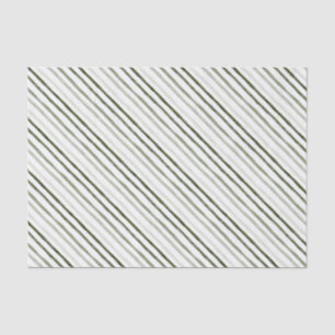 Simple Modern Green Stripe Christmas Tissue Paper