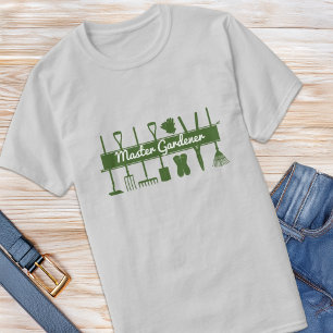 Simple Modern Green Thumb Master Gardener T-Shirt