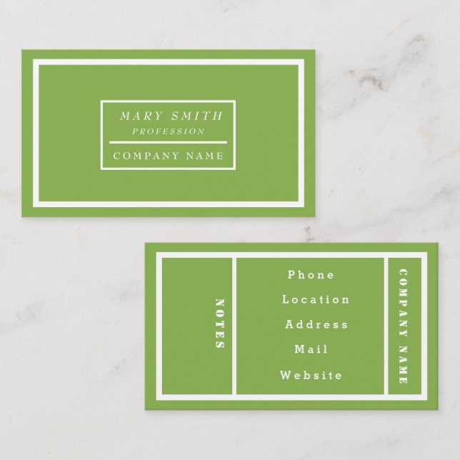 Simple Modern Greenery Business Card (Front/Back)