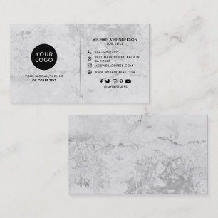 Simple Modern Grey Concrete/Cement Business Card