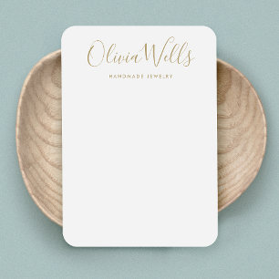 Simple Modern Grey Grey Gold Earring Display Card