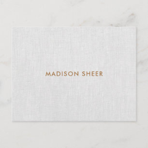 Simple Modern Grey Linen, Minimalist Professional Postcard