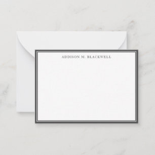 Simple Modern Grey White Professional Card