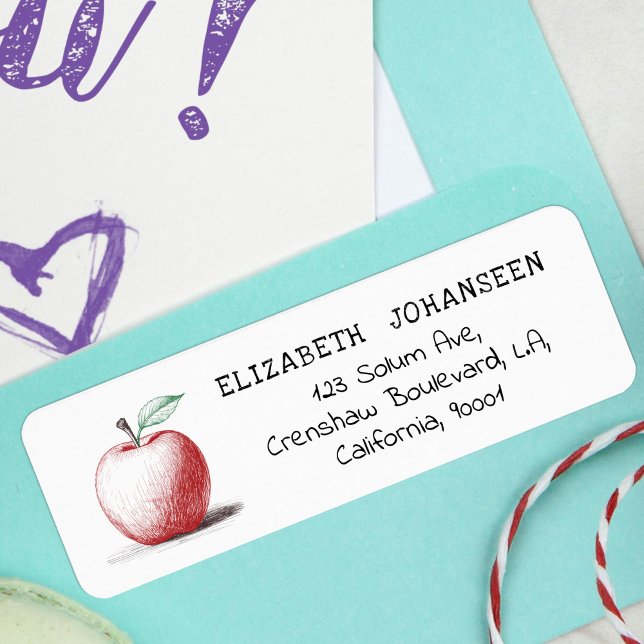 Simple Modern Hand Drawn Red Apple School Teacher (Creator Uploaded)