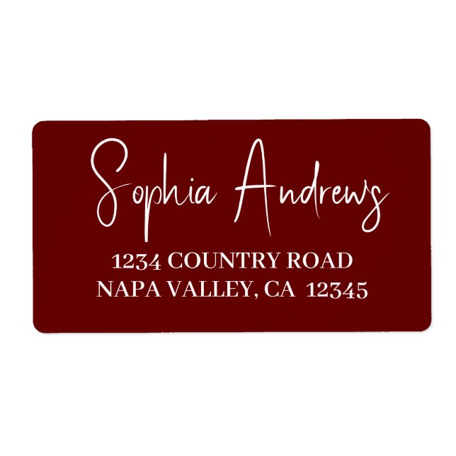 Simple Modern Hand Sketched Script Return Address (Front)