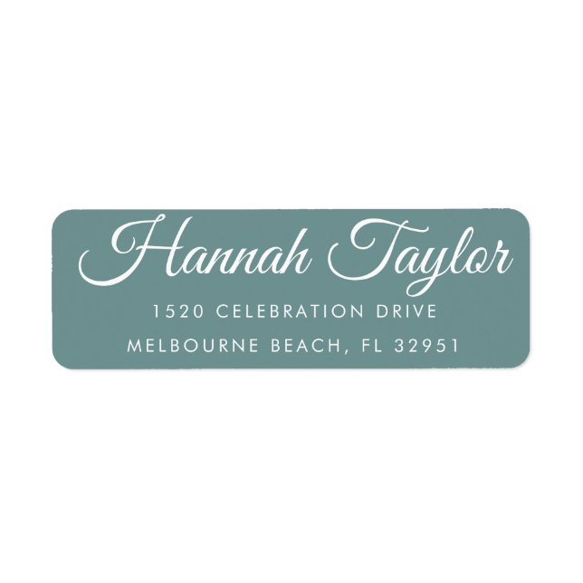 Simple Modern Hand Sketched Script Return Address  (Front)