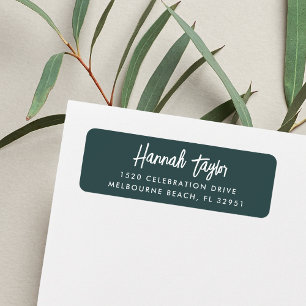 Simple Modern Hand Sketched Script Return Address