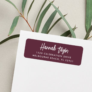 Simple Modern Hand Sketched Script Return Address