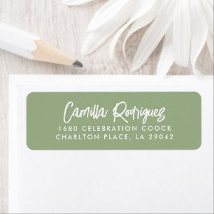 Simple Modern Hand Sketched Script Return Address