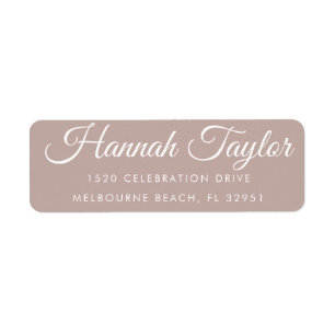 Simple Modern Hand Sketched Script Return Address