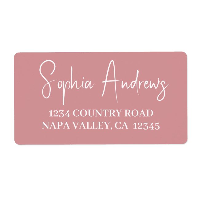 Simple Modern Hand Sketched Script Return Address  (Front)