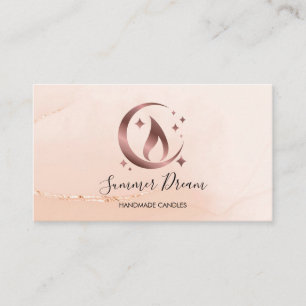 Simple Modern Handmade Honey Candle  Business Card