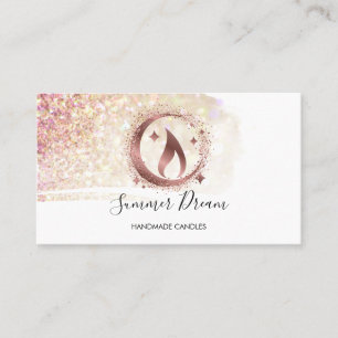 Simple Modern Handmade Honey Candle  Business Card