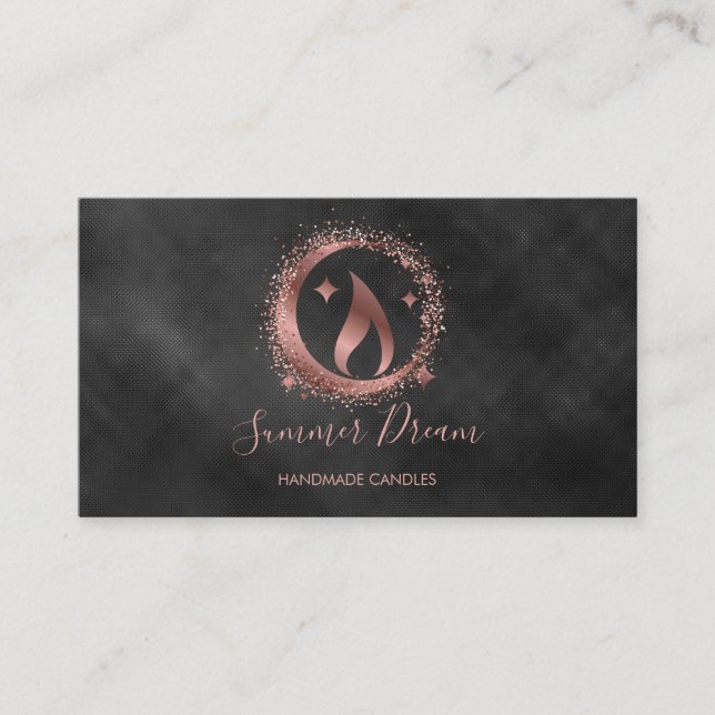 Simple Modern Handmade Honey Candle  Business Card (Front)