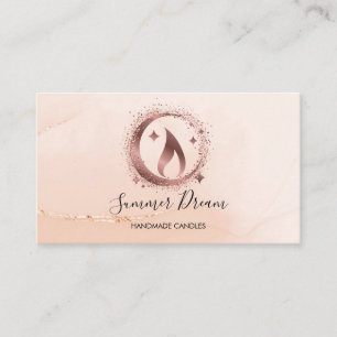 Simple Modern Handmade Honey Candle Business Card