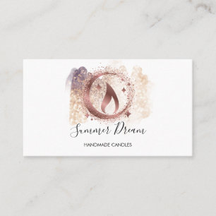 Simple Modern Handmade Honey Candle  Business Card