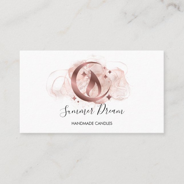 Simple Modern Handmade Honey Candle  Business Card (Front)