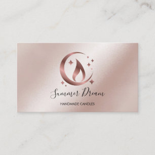 Simple Modern Handmade Honey Candle  Business Card